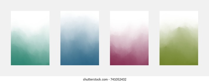 Set of colorful gradient covers for notebooks, scrapbooks, journals etc. A4 or A5 format, layered vector.