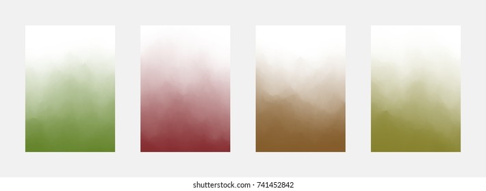 Set of colorful gradient covers for notebooks, scrapbooks, journals etc. A4 or A5 format, layered vector.