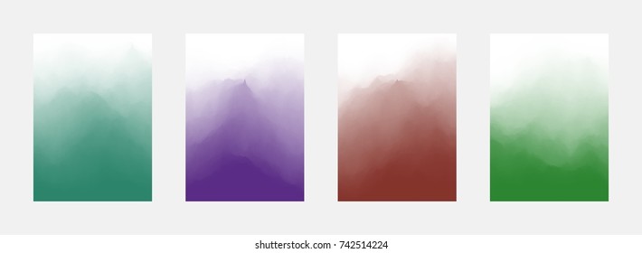 Set of colorful gradient covers for notebooks, scrapbooks, journals etc. A4 or A5 format, layered vector.