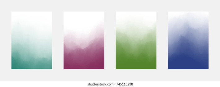 Set of colorful gradient covers for notebooks, scrapbooks, journals etc. A4 or A5 format, layered vector.