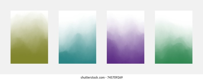 Set of colorful gradient covers for notebooks, scrapbooks, journals etc. A4 or A5 format, layered vector.