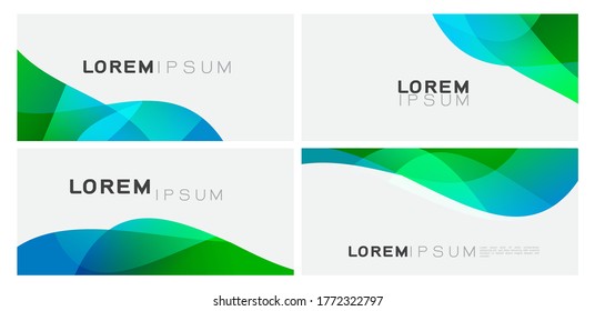 Set of colorful gradient curve element on white background with space. Trendy background for business or technology presentation. vector illustration