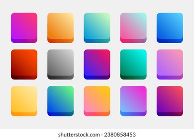 conjunto de fondo de paleta de degradado de color para vector de aplicación UIUX