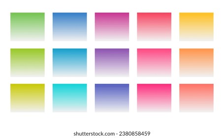 set of colorful gradient palette backdrop for web app vector