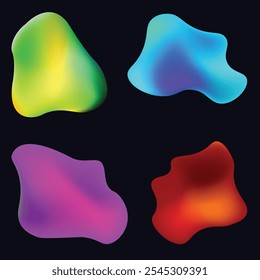 Set Of Colorful Gradient Shape 