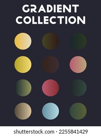 Set of colorful gradients 2023. Vector illustration