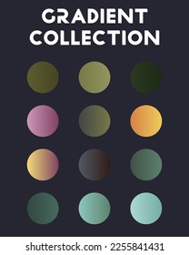 Set of colorful gradients 2023. Vector illustration