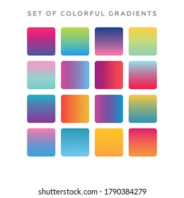 Set of colorful gradients. Palette for design