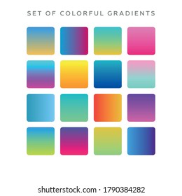 Set of colorful gradients. Palette for design