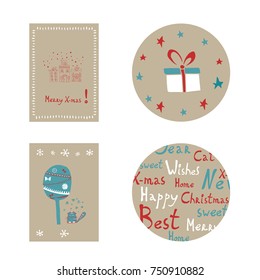 Set of colorful greeting cards