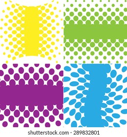Set of colorful halftone dots background, illustration






