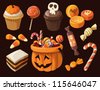 halloween candy vector