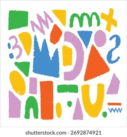 Set of colorful hands showing different gestures, pointing and showing signs isolated on white background