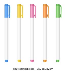 Set of Colorful Highlighters, Stationery