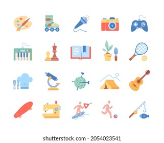 Vector hobby pattern with word. Hobby background Stock Vector