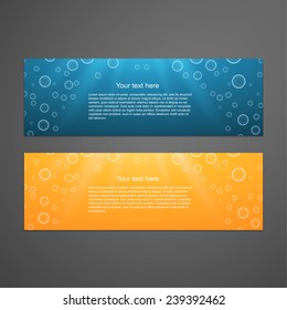 Set of colorful horizontal banners. Vector illustration.