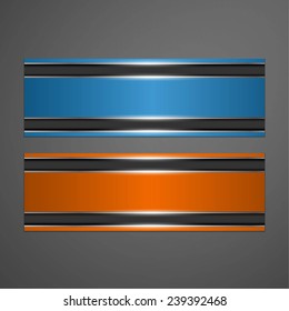 Set of colorful horizontal banners. Vector illustration.