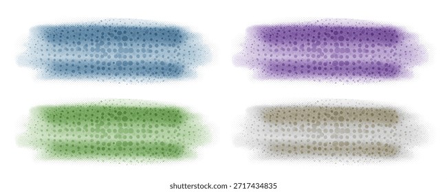 Conjunto de Anuncios de pinceladas Horizontales de colores