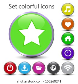 Set colorful icons