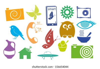 set of colorful icons