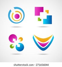 Set of colorful icons 