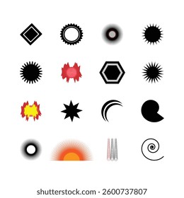 Set of colorful icons for web design and seasonal elements Design.