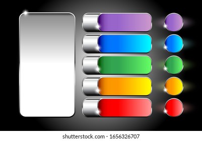 Set of colorful infographic backgrounds. Vector illustration