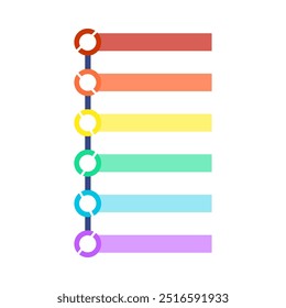 Set of colorful infographic label chart. Business, presentation, report, data, information, workflow concept. Flat element vector design isolated illustration.