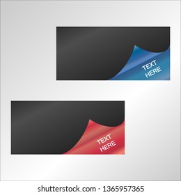 Set of Colorful Label, Peel Off Sticker, Space For place Your text, Used for price tag, Promotion, Web Decoration, Vector Illustration