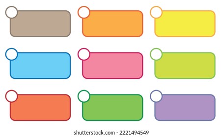Conjunto de etiquetas coloridas, espacio de copia, diseño vectorial