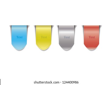 set of colorful labels, eps 10