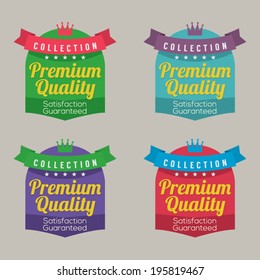 Set of Colorful Labels Vector Illustration