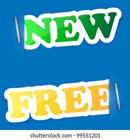 Set of colorful labels. Vector illustration.