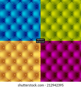 set colorful leather upholstery furniture. textured background. vector illustration eps10