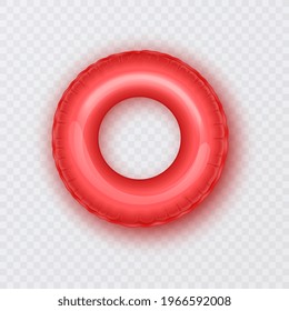 Set of colorful lifebuoys of bright and colorful colors isolated on white background, Realistic Detailed 3d Color Inflatable Swim Rings Set for Safety Swimming and Rescue in Water