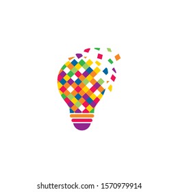 set of colorful lightbulb, Creative idea logo vector icon illustration design 