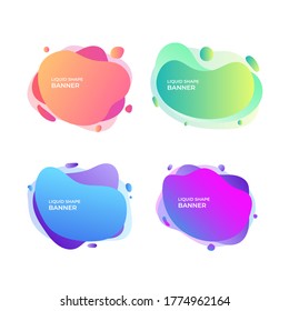 Plantilla vectorial de banners líquidos coloridos