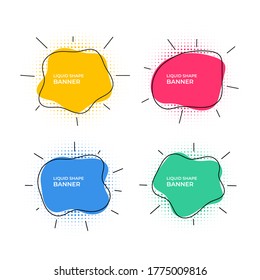 Set colorful liquid design. Vector illustration