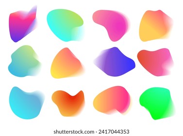 Set of Colorful Liquid Gradient Shapes