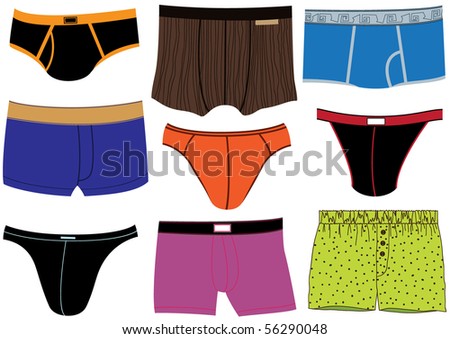 Set of colorful man underpants
