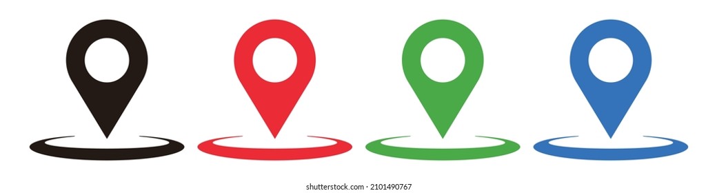 Un conjunto de coloridos iconos de mapas. Vectores.
