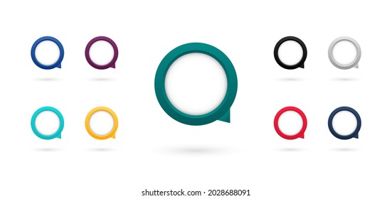 Set of colorful map pointer. Map pins, markers. Location icons for map. Vector illustration. EPS - 10