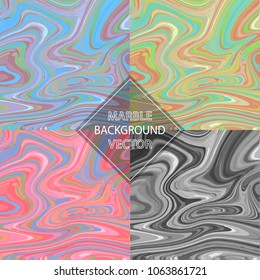 Set of Colorful Marble Texture Simple Cover Background Vector Design, Vector liquid background illustration EPS 10