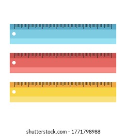 Set Three Rulers On Transparent Background Stock Vector (Royalty Free ...