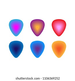 Set of colorful mediators. Vector illustration