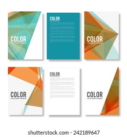 Set of Colorful Modern Abstract Flyers - EPS10 Brochure Design Templates