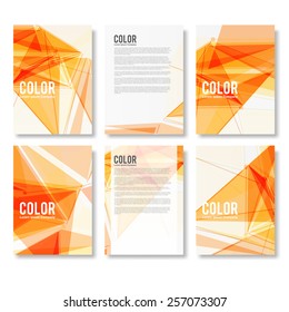 Set of Colorful Modern Abstract Flyers - EPS10 Brochure Design Templates