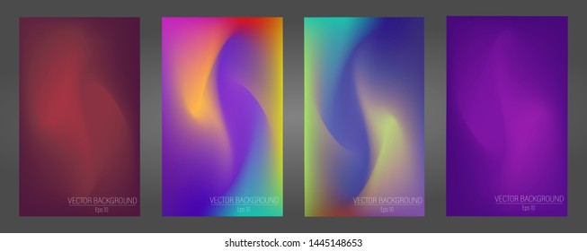 Set of colorful and modern backgrounds. Set of colorful gradients. Set of colorful backgrounds for your smartphone. Soft color gradients. Modern theme display. Template design for mobile application