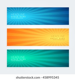 set of colorful modern banners
