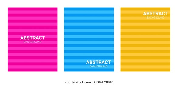 Set of Colorful Modern Line Background for Menu, Poster, Banner, Card, Brochure and More